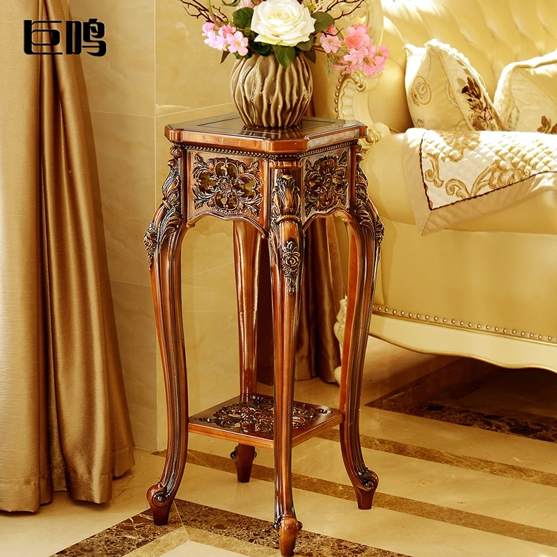 European-style flower stand, living room phone, sofa corner, a few sides, meaty floor, retro waterproof and anti-corrosion brand