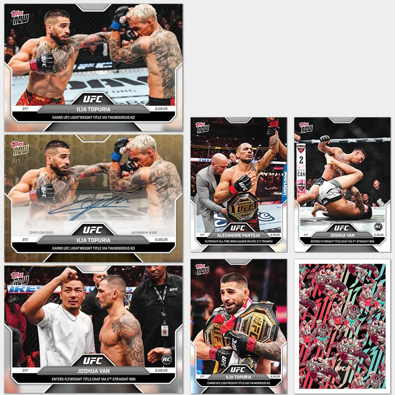 

Topps Now Ilia Topuria Alexandre Pantoja Joshua Van Diy Homemade 2025 Ufc Star Autograph Trading Cards Birthday Gift Collection
