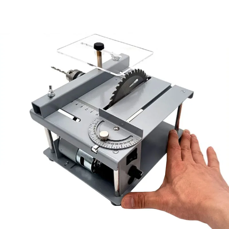 Small and Micro Multi-function Table Saw PCB Small Desktop Cutting Machine Diy Model Woodworking Household Mini Electric Saw