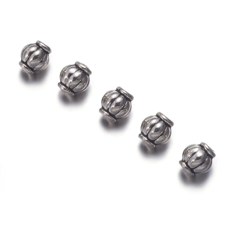100pc Tibetan Silver Spacer Beads Lead Free & Cadmium Free Barrel Antique Silver 4mm in diameter hole: 1mm
