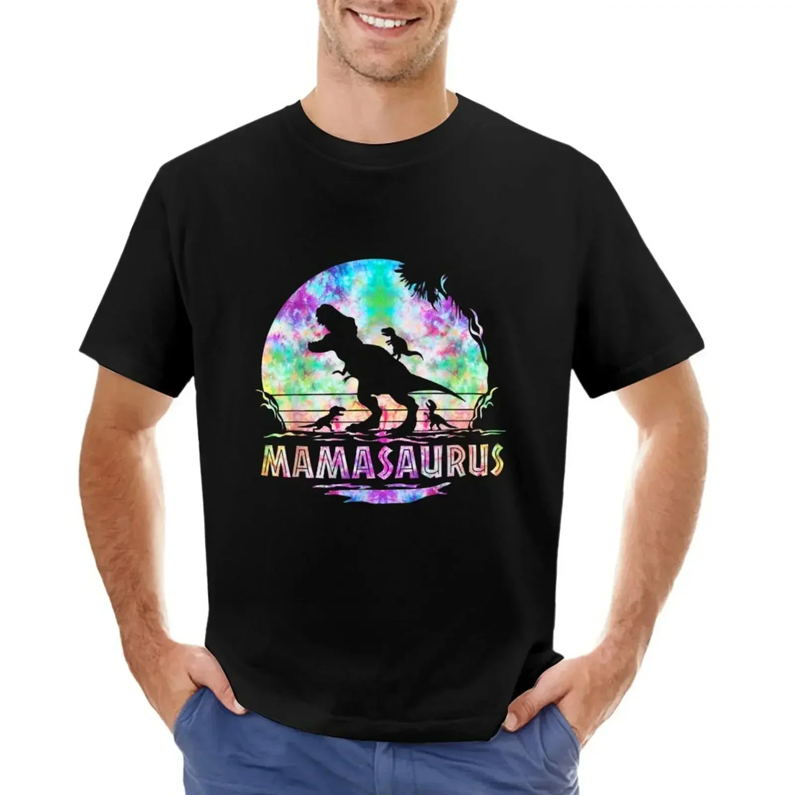 Mamasaurus T Rex Dinosaur Funny Mama Saurus Mother's Day T-Shirt vintage t shirts baggy shirts Men's clothing