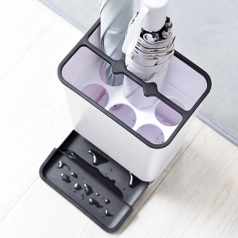 

Umbrella Storage Rack Anti-Tip 6-Hole Stand Detachable Water Tray For Long Short Umbrellas Leakproof Space Saving Corner