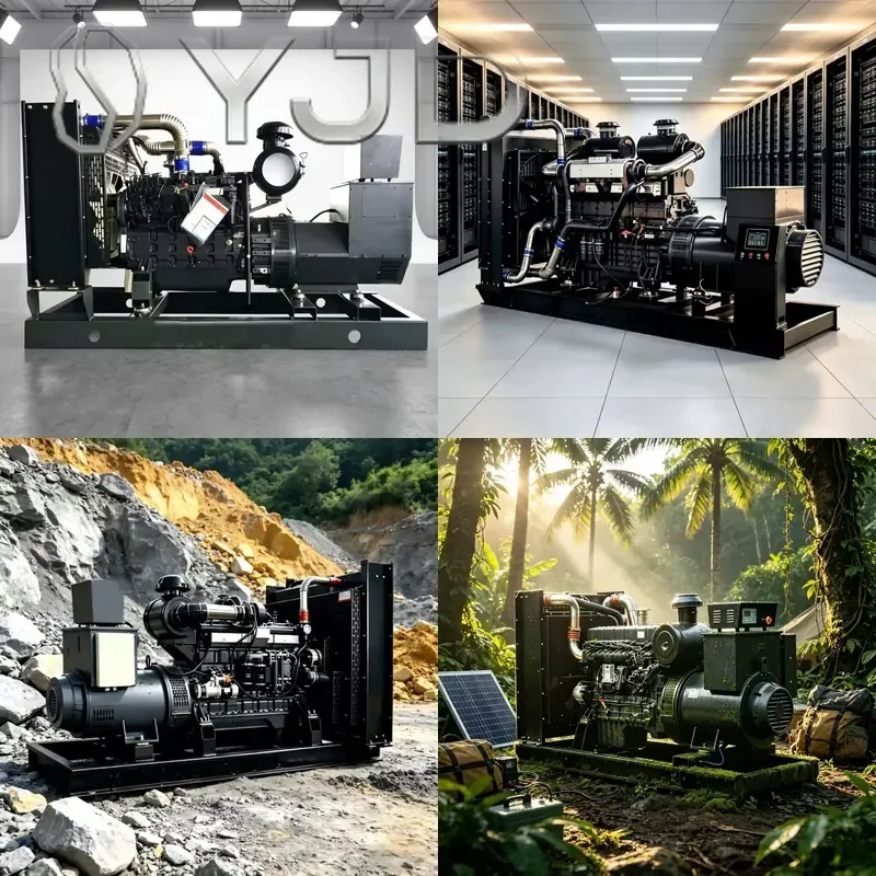 YJD Hot New Open-Type Diesel Generator Auto Start Remote Control Panel with ATS and Rated Voltage Temporary Power Supply