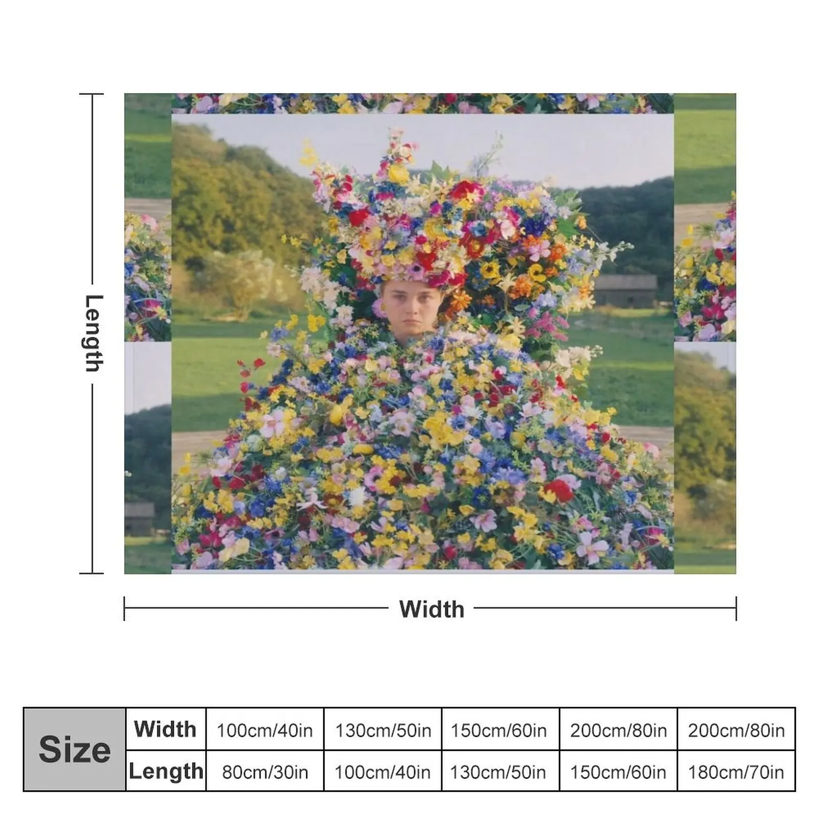 MIDSOMMAR MAY QUEEN - DANI ARDOR / FLORENCE PUGH Throw Blanket Luxury Designer Baby Extra Large Throw Blankets