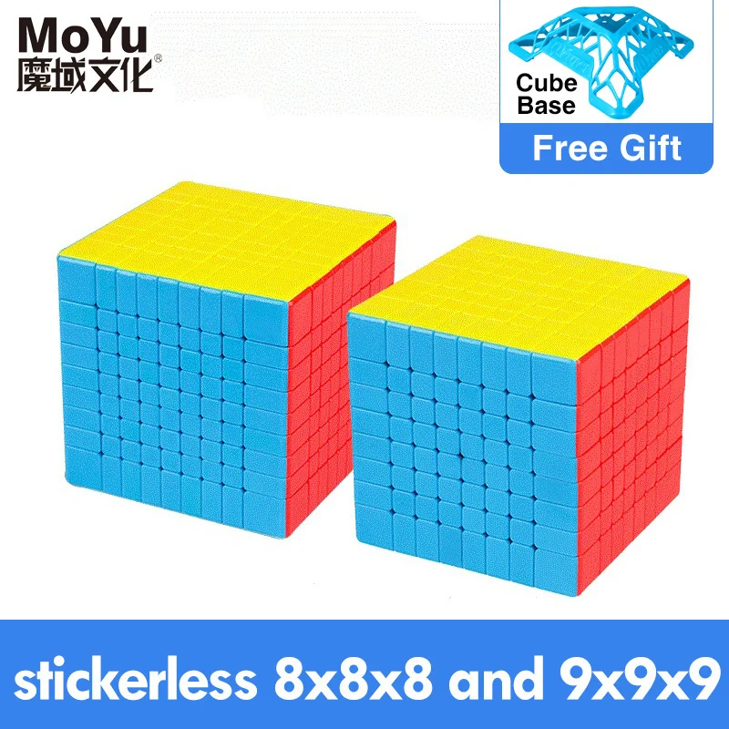 MOYU Magic Cube Kecepatan Magnetik 7X7 9X9 8X8 Profesional Kubus Weilong Wr M Meilong GTS 3M Kit 6X6 Kubus untuk Mainan Anak-anak Anak Laki-laki Teka-teki