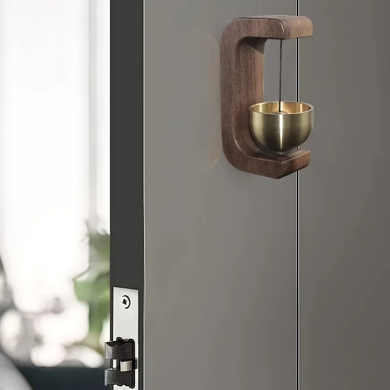 1pc Pure Copper Indoor Wind Chime Door Bell - Attractive Suction Cup Design with Soothing Percussion Sound, Perfect Shop Entranc