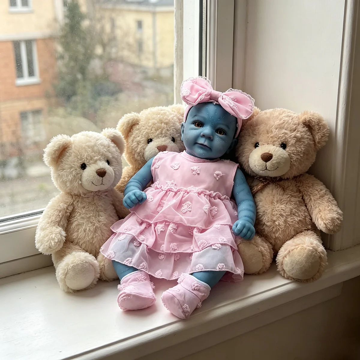 

49cm Sleeping Levi Reborn Doll Full Body Silicone Newborn Flexible 3D Skin with Visible Veins Hand Rooted Hair Collectible Toy