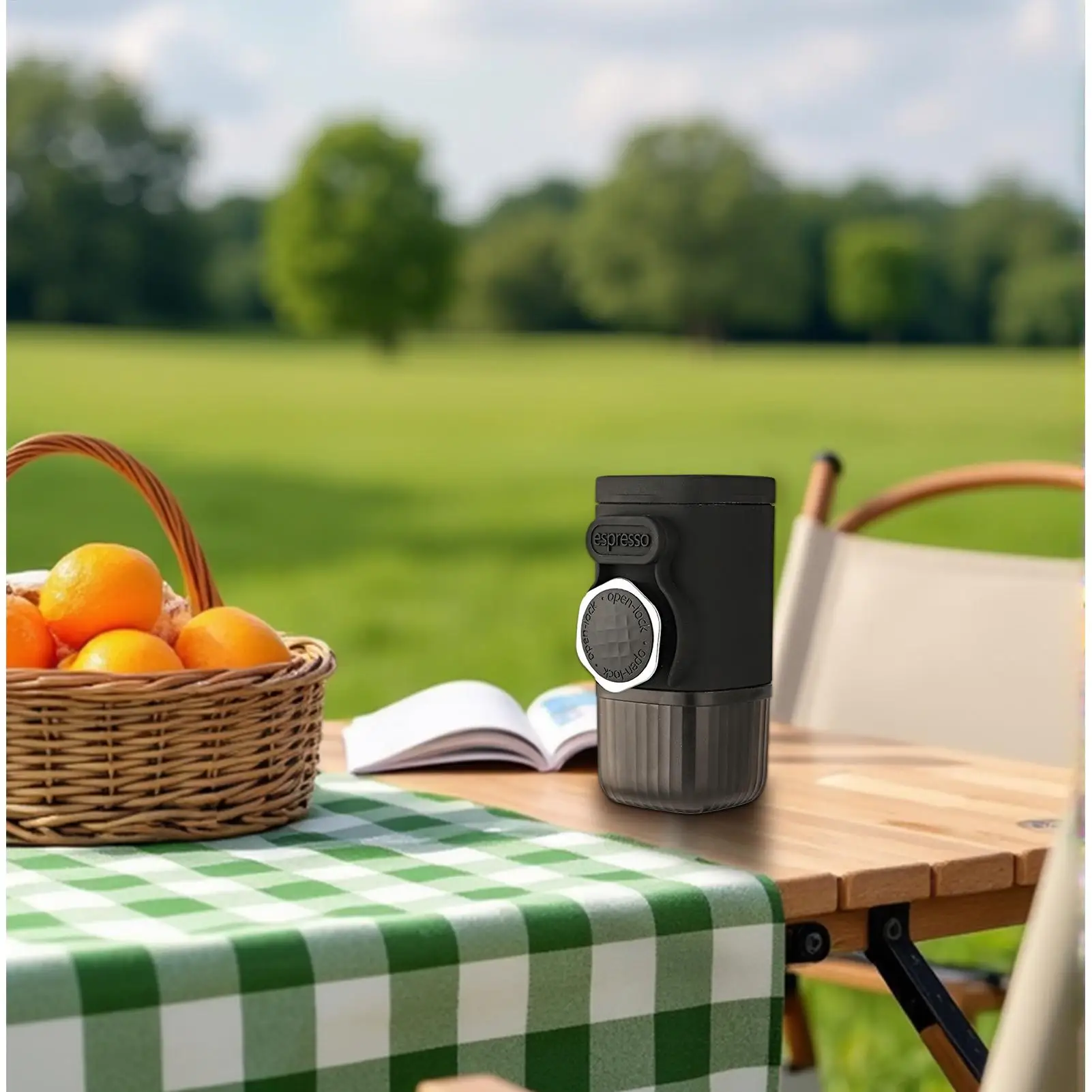 Portable Electric Coffee Maker Small Coffee Maker For Travel Reusable Grinder Hand-Pressed Serve Machine For Kitchen Camping Car
