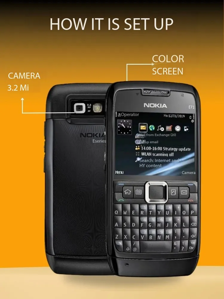 Nokia WiFi Version E71 3G Barschlüssel-Handy