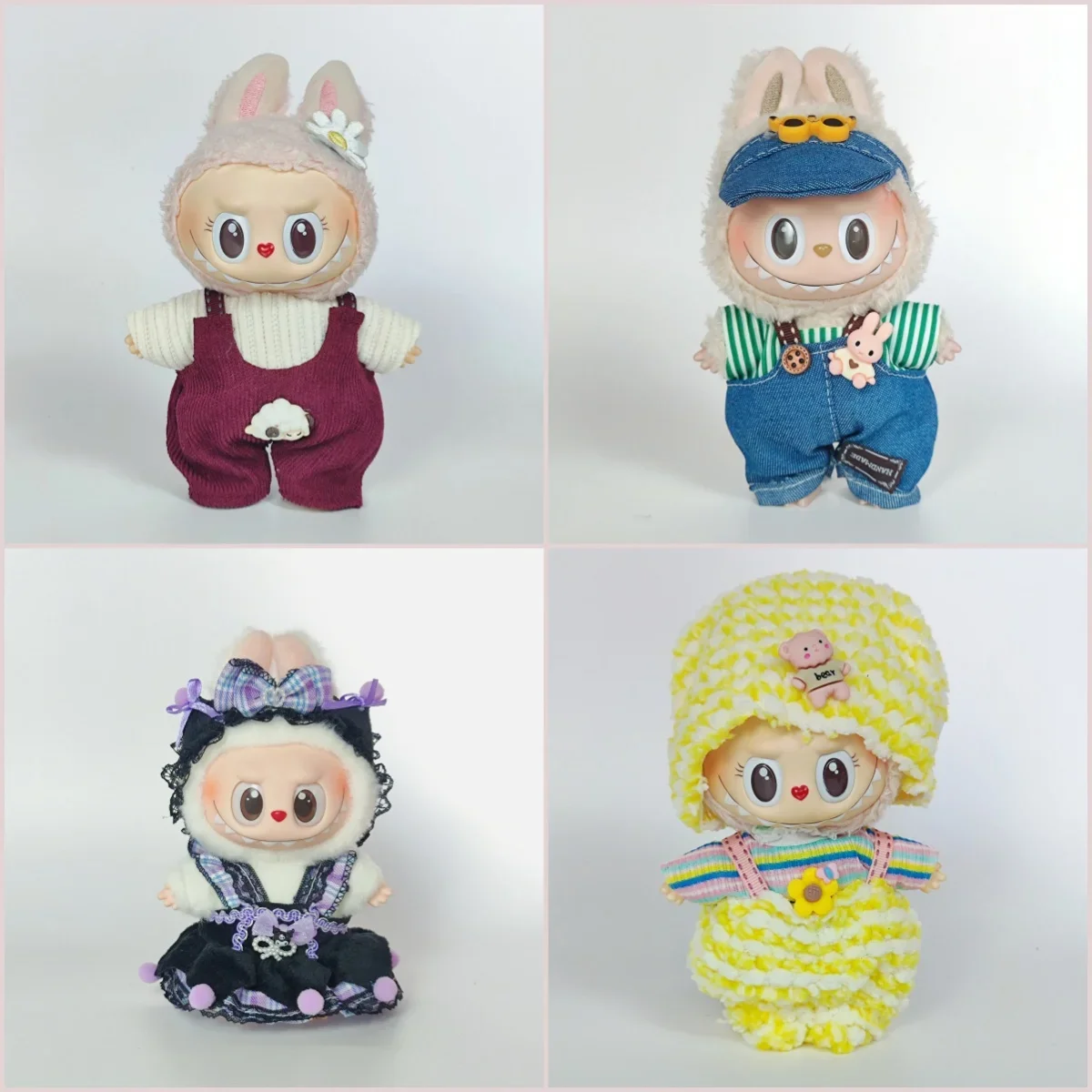 

15-17cm Labubu For labubu clothing accessories for 17cm labubu v2 v1 idol doll clothing fashion cute striped cosplay dress