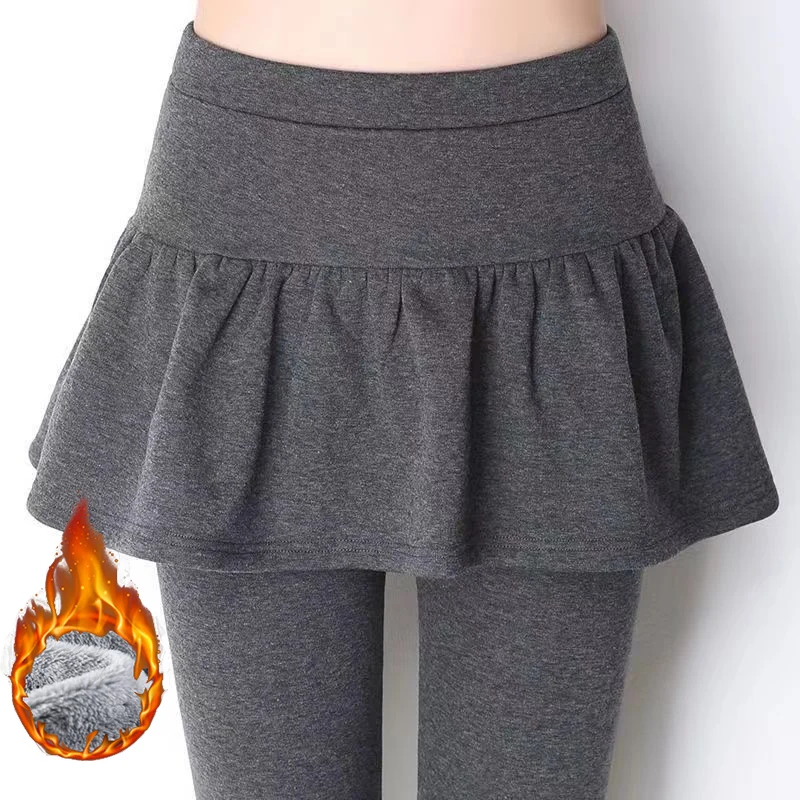 

Winter Female Plush Thermal Leggings Girls Snow Warm High Waist Plush Trousers Lady Retro Solid Comfortable Thin Pants
