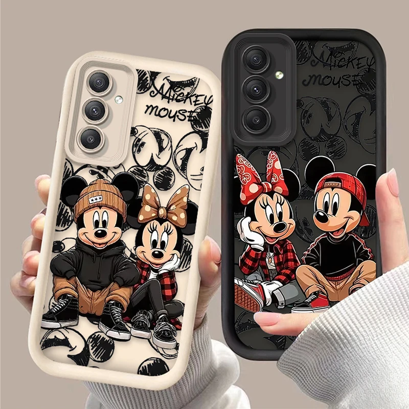 Couple Mickey Minnie Mouse Phone Case For Samsung Galaxy A14 A15 5G S21 S22 S23 S24 5G FE Plus Ultra A25 A35 A52 A53 A54 A55 5G