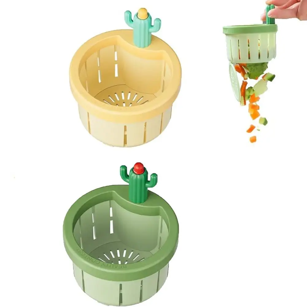 Cute Anti-clogging Cactus Kitchen Sink Drain Strainer Leakage-proof Food Waste Catcher Plug Filter Basket Waste Collector Filter