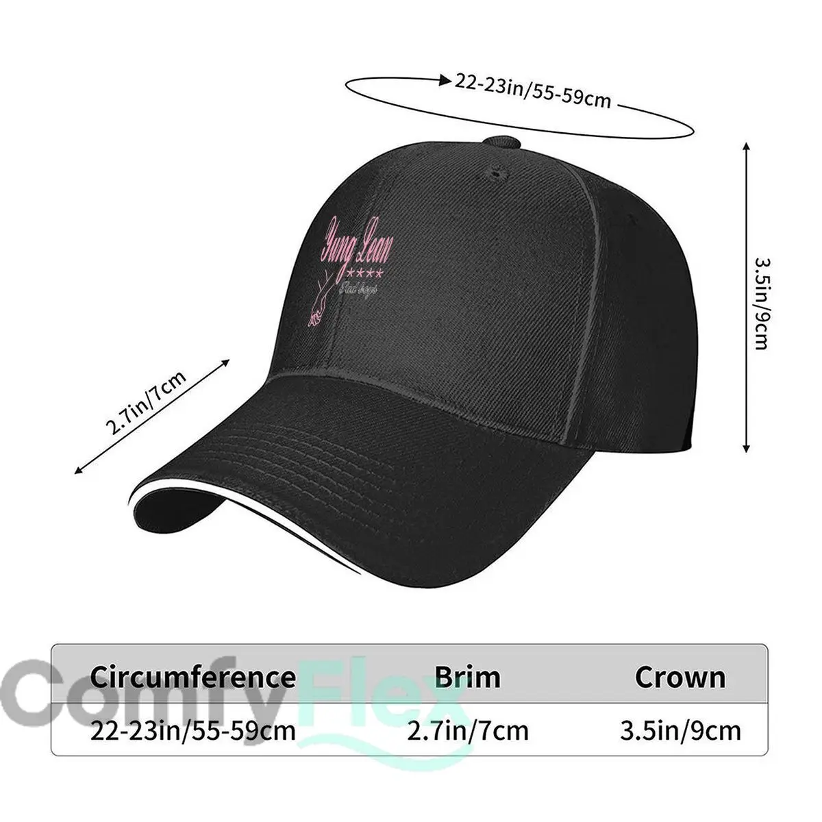 Lean Sign Marks Music Joy Unisex Adjustable Fit Sandwich Baseball Cap Adult Casual Hat For Men's And Women's