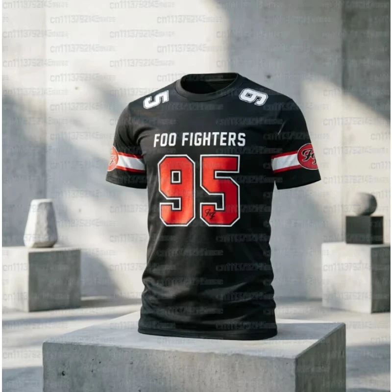 2026 Family Foo Fighters - Disco Inspired 3D Printed Breathable Quick Drying T-shirt, Suitable for Daily and Concert Wear Tops