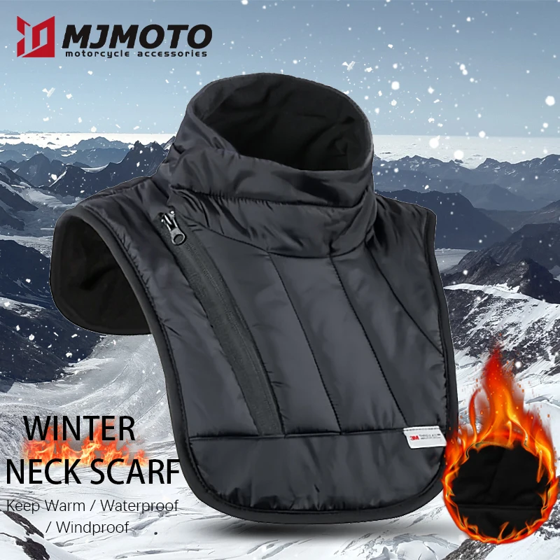 MJMOTO New Motorcycle Warm Scarf Fleece Ski Windproof Snowboard Face Mask Men Women Motocross Chest Protection Scarf Coldproof