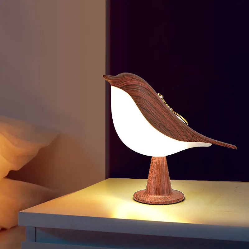 New creative three color LED bird magpie crow aromatherapy car decoration atmosphere light, bedroom bedside night light