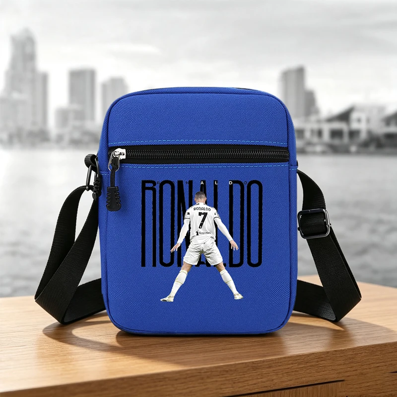 Ronaldo CR7 Kids Crossbody Bags Canvas Boy Student Shoulder Bags Children Outdoor Sport Satchels Casual Daily Phone Pouch