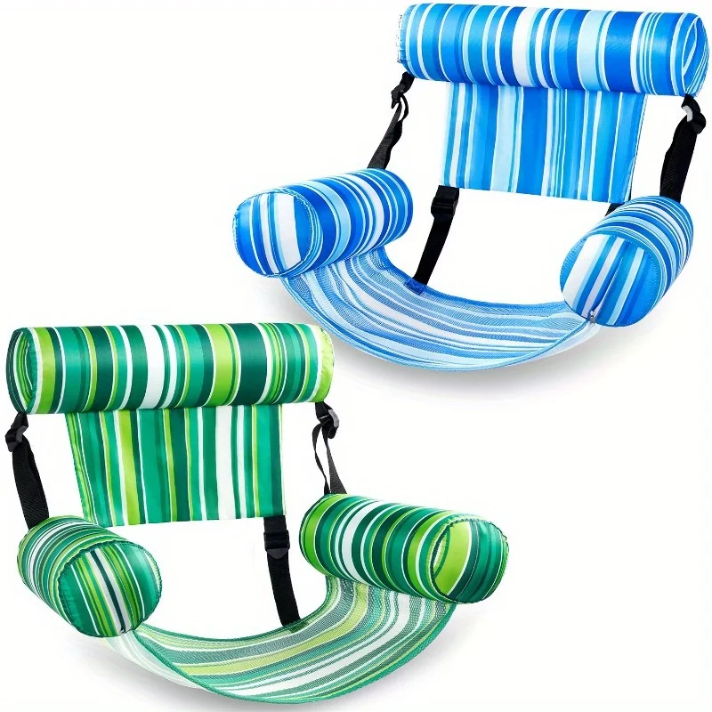Sloosh Aufblasbare Pool-Liegen für Erwachsene, 2er-Pack Schwimmende Liegestühle, Robuste Schwimmliege für Kinder, Sommer-Wasserparty-Geschenk
