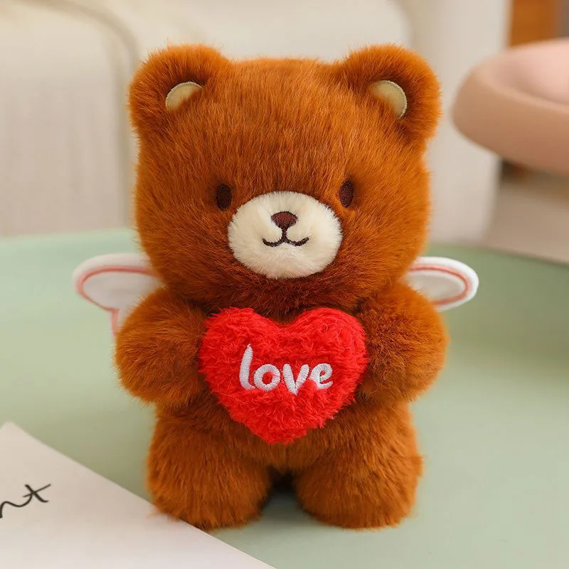 Lindos Osos y Conejitos de Peluche con Corazón, Animales de Peluche Suaves y Esponjosos para Regalos del Día de San Valentín y Decoración del Hogar, Kawaii