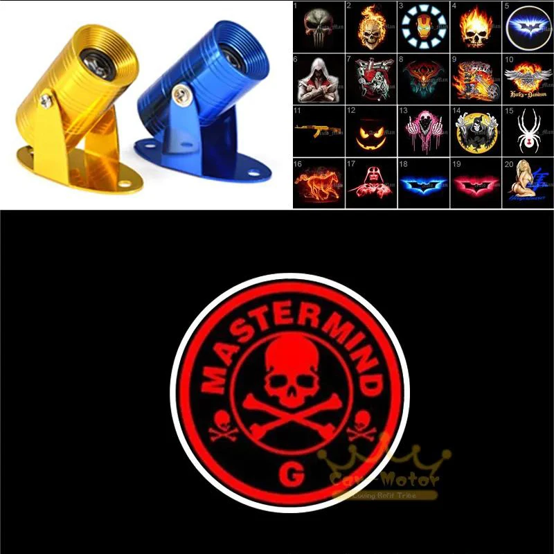 

1 Pieces Master Mind Red Skull Logo LED Light Laser Motorcycle Shadow Ghost Spotlight Projector