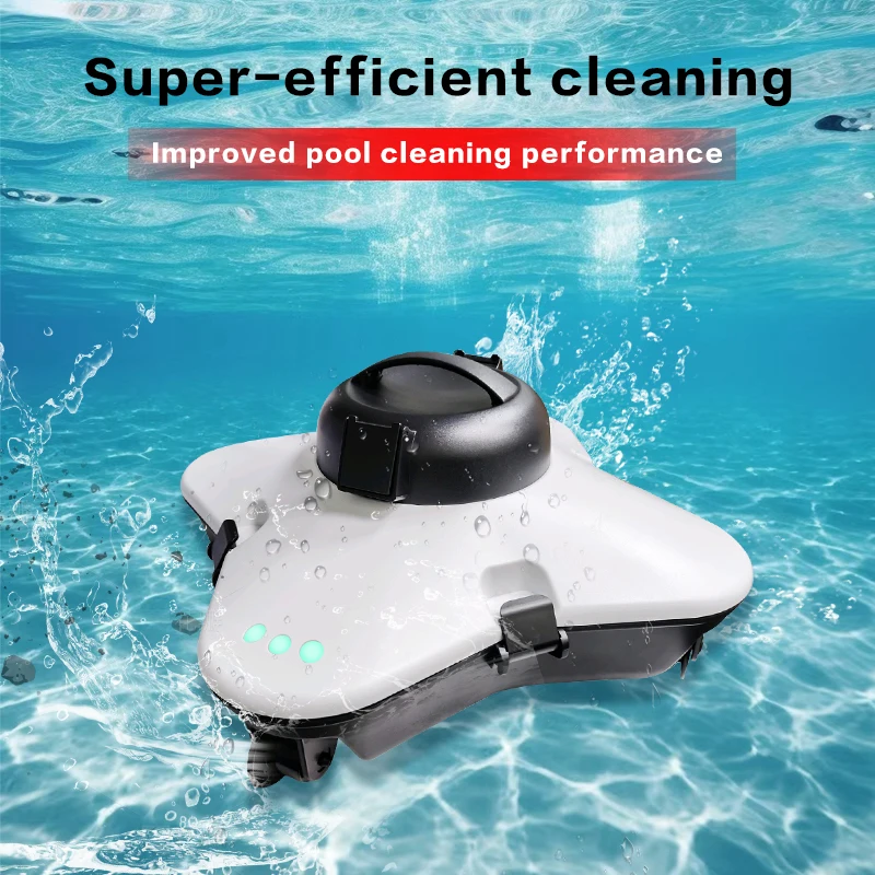 Cordless Robotic Pool Cleaner 150 Mins Long Runtime Automatic Wall Climbing Vacuum Brush Tool for Inground Swimming Pools view 5