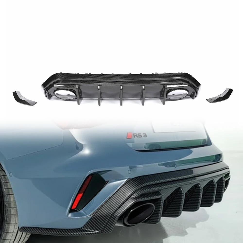 

High Quality Dry Carbon Fiber Rear Diffuser For Audi RS3 8.5Y Sedan 2025 2026 Body Panel Factory Direct
