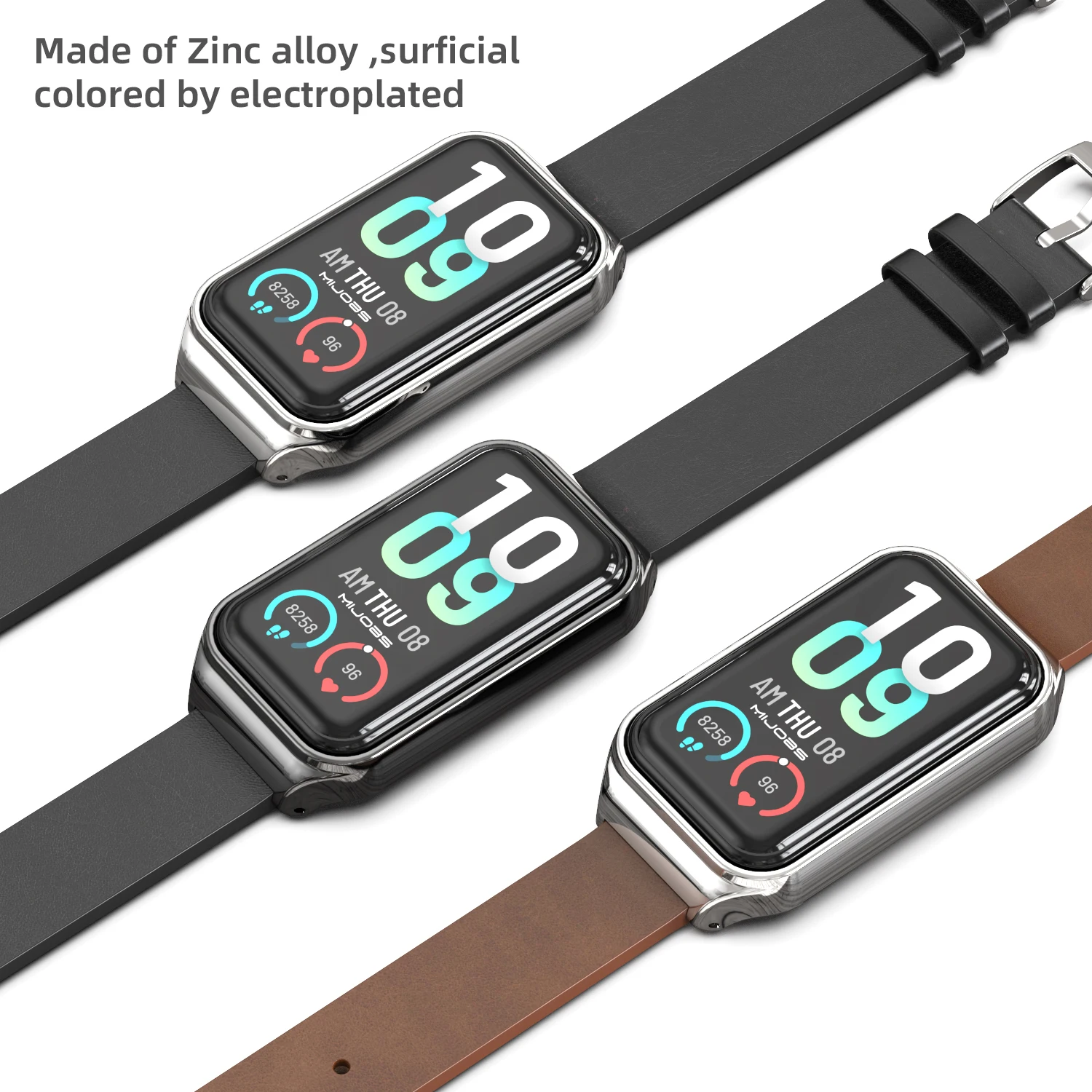 Correa de cuero para Amazfit Band 7, pulsera de repuesto para Amazfit 7 reloj