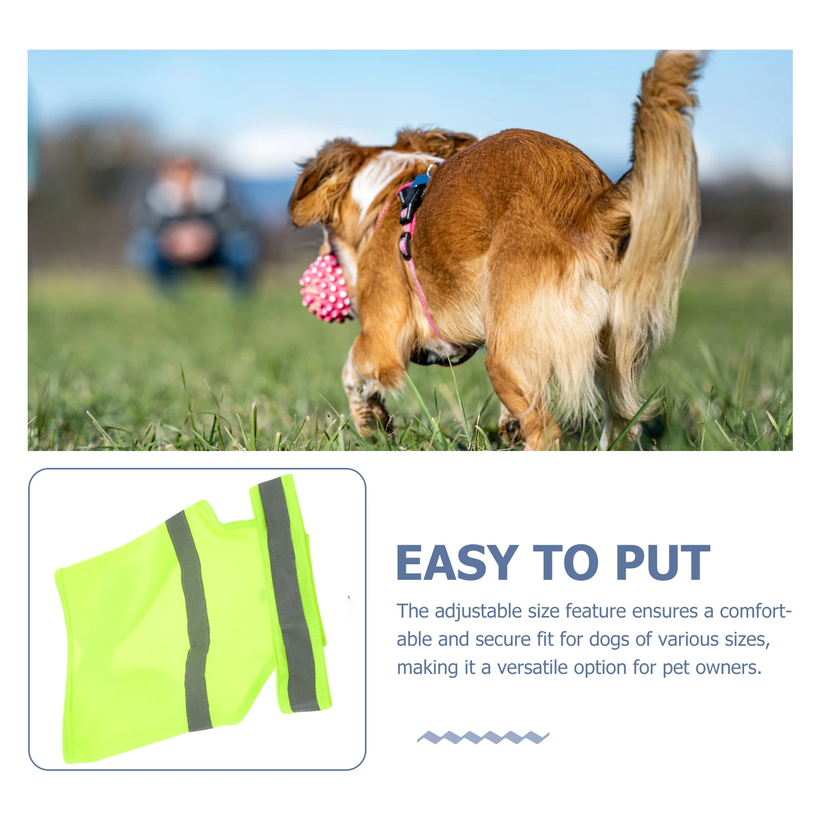 

High Visibility Dog Vest Reflective Outdoor Pet Coat for Walking Hunting Adjustable Safety Jacket Large Size Dog Clothes