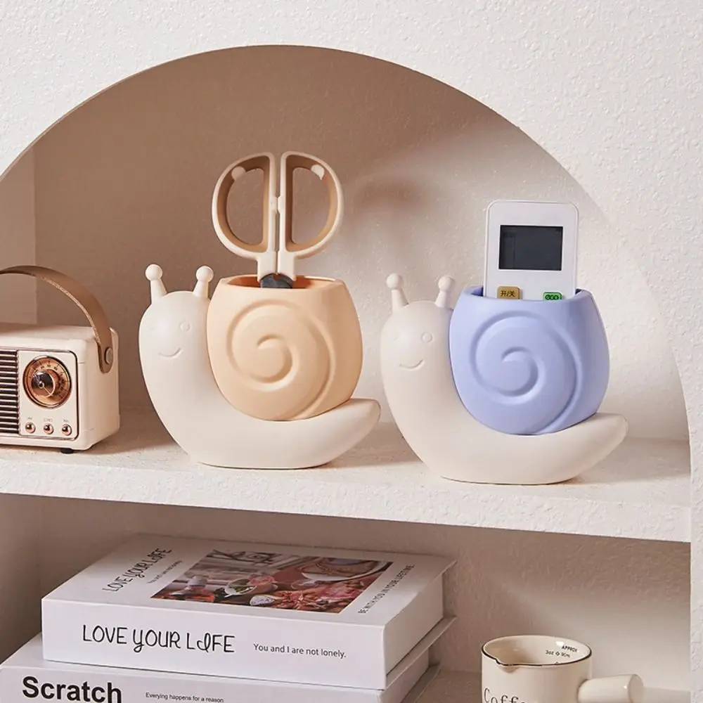 Neuer schneckenförmiger Stifthalter, multifunktionale Bleistiftaufbewahrung, Schreibtisch-Organizer, Cartoon-Make-up-Pinselhalter