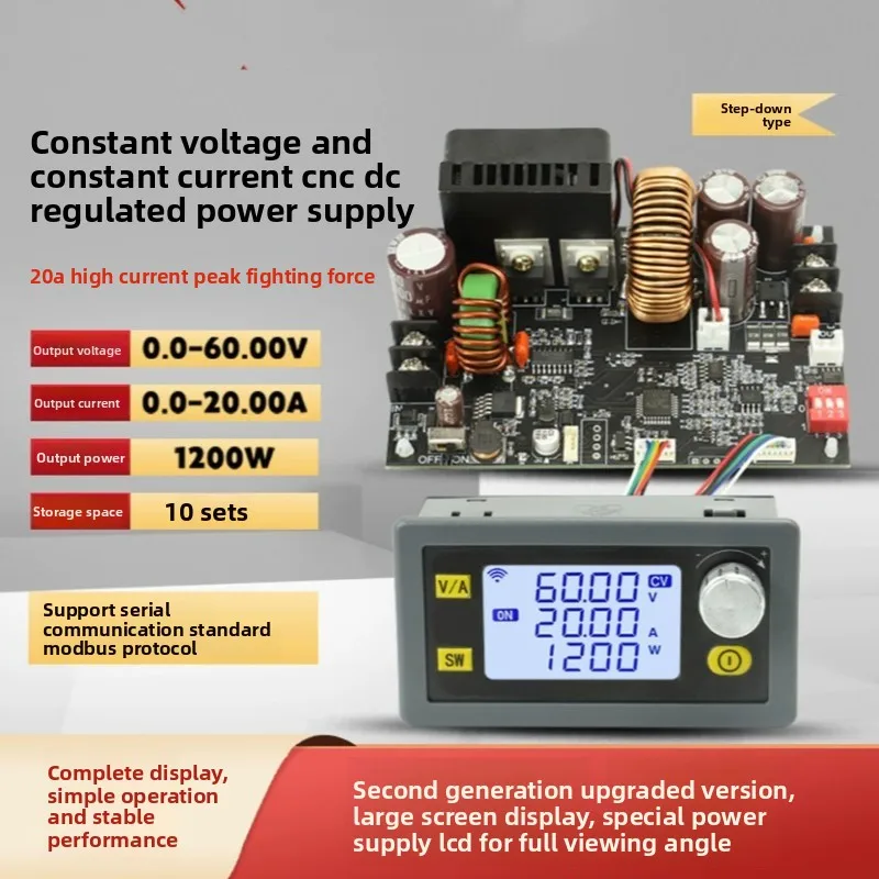 

XY6020L числовое управление, регулируемый источник питания постоянного тока, постоянное напряжение, постоянный ток, поддерживающий понижающий модуль 20 А/1200 Вт