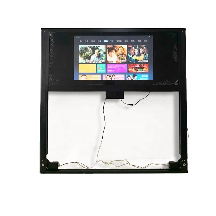 

Luxury car interiors Limousine van electric TV lifter partition with touch screen lifting mechanism for MPV MINI BUS VIP cars