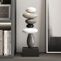 Feng Shui Stone Resin Sculpture, Modern Art Stone Carving Model, Desktop Decoration, Home Garden Decoration Crafts, Gifts 4