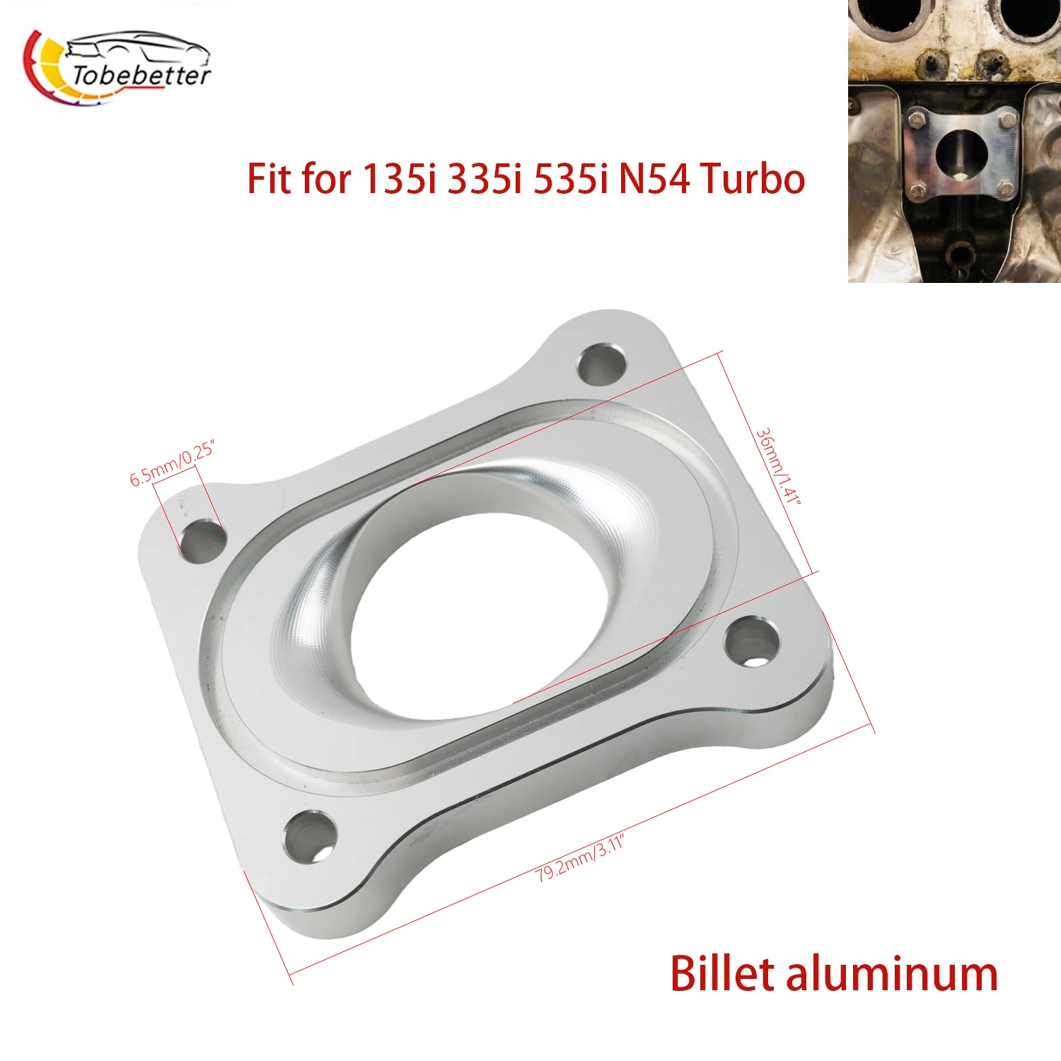 Upgrade Aluminium Engine Coolant Pipe Relocation Flange Fit for BMW 135i 335i 535i N54 single turbo