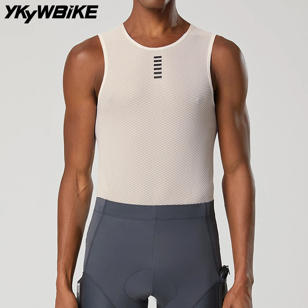 YKYWBIKE Cycling Base Layer Cycling Vest Reflective Underwear Sport Vest Men Undershirt Road Bike Jersey Summer Ride Clothing