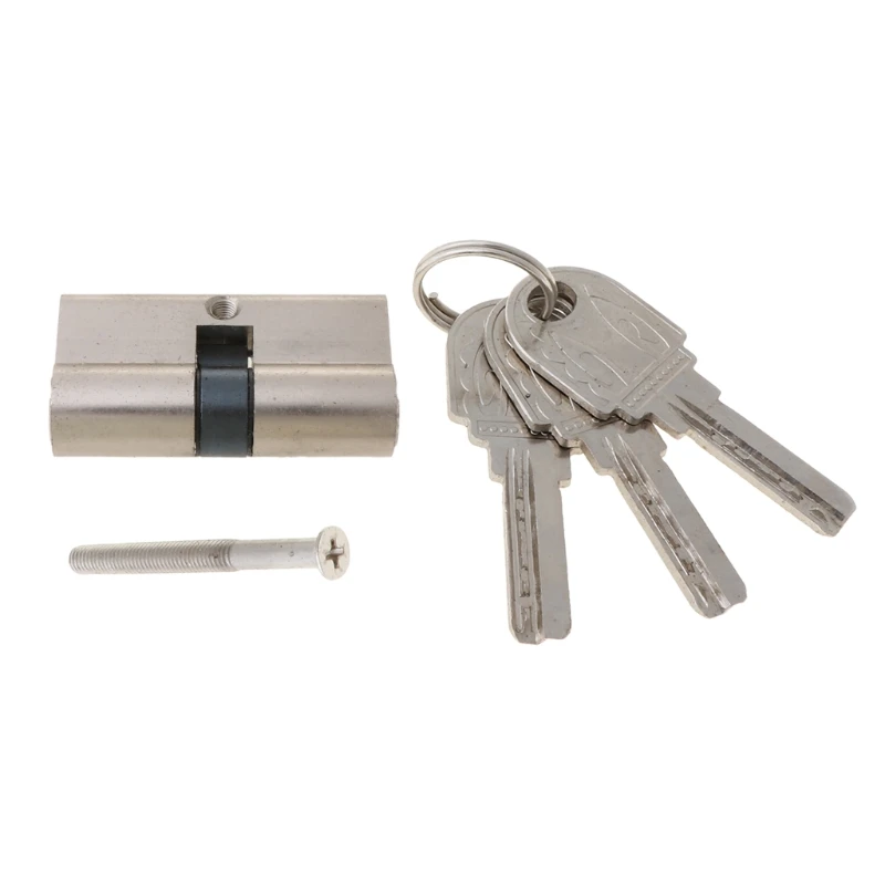 اسطوانة قفل الباب الخشبي مع 3 مفاتيح ضد الصدأ اسطوانة قفل واحدة مفتوحة ل w / Thumbturn Home Security Interior Door Lo