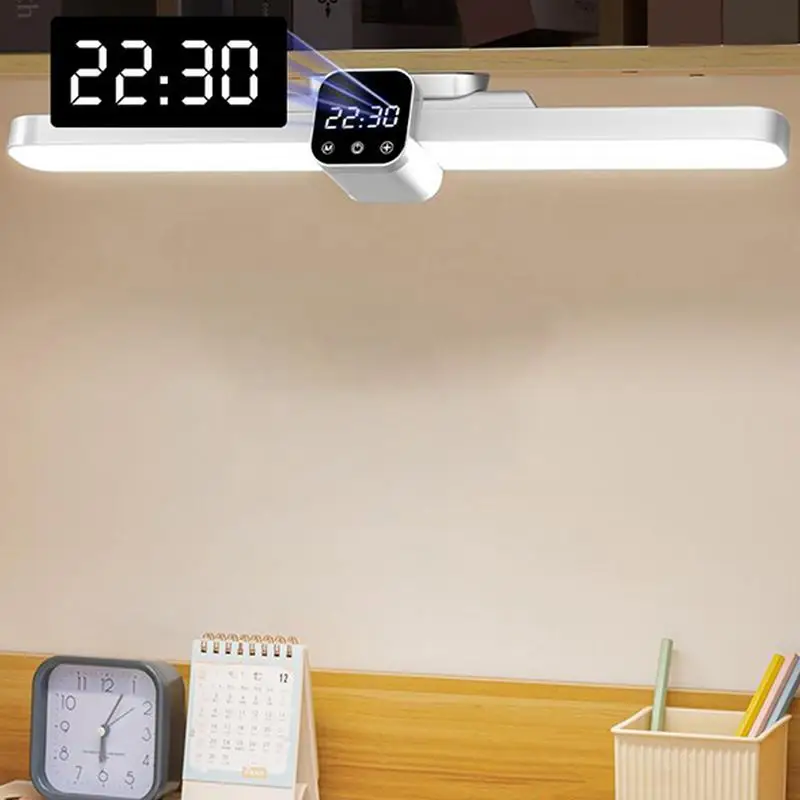 Magnet Under Cabinet Lights Wall Lamp 3 Color Temperature Under Cabinet Lights LED Closet Lamp With Clock For Kitchen Stairs