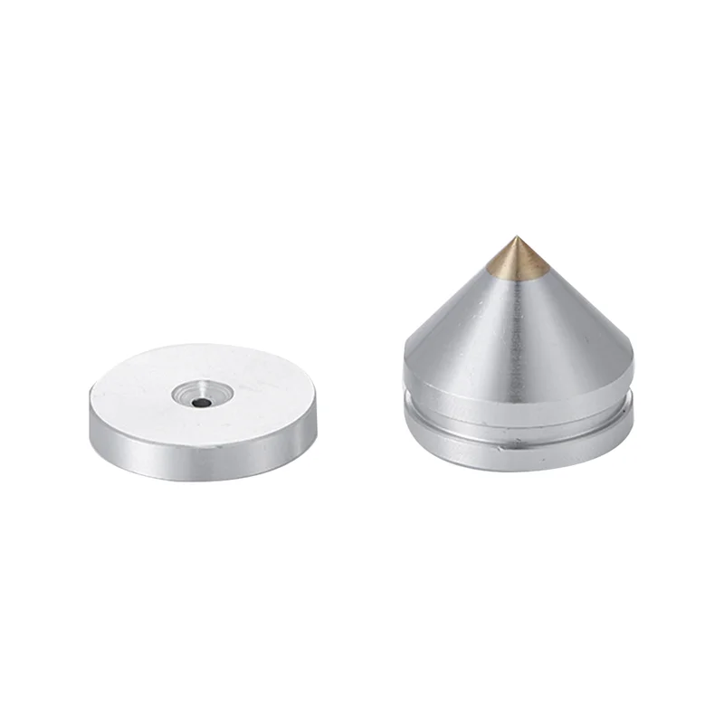 HOT 8 Set Speaker Stand Feet Foot Pad Aluminium Alloy Metal Spikes Cone Floor Foot Nail Silver