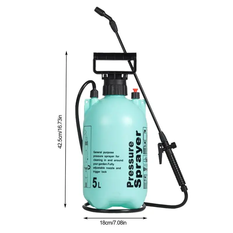 

5L Garden Sprayer Air Pressure Pump Pressure Sprayer with Adjustable Strap Plant Sprinkler Water Spray Bottle Garden Accsesories