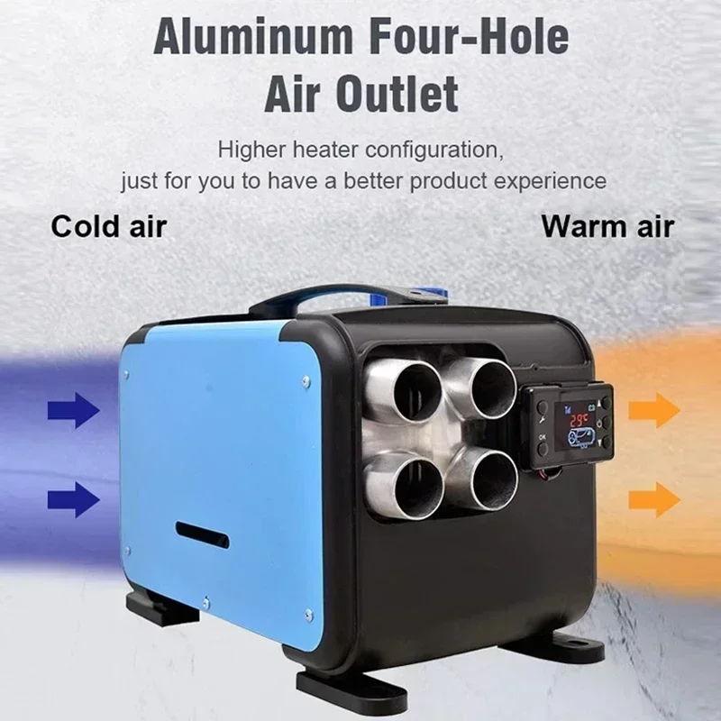 Car Heater Air Diesel Heate 12V 24V 5000W Aluminum Shell Air Parking Heater Warmer Wireless LCD Remote Control Engine Preheater