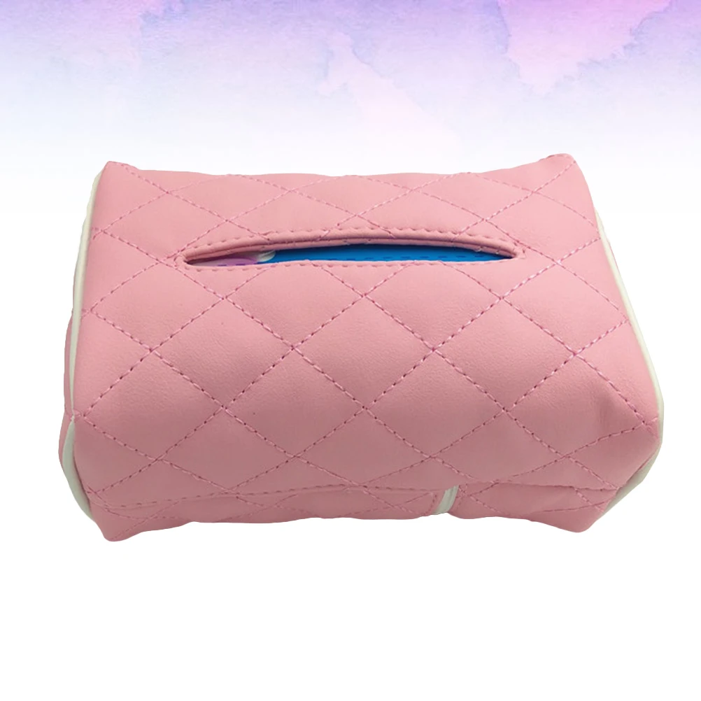 

Tissue Pu Easy Install Backseat Tissue Case Space Saving Storage Box For Car Car Paper Storage Box Decor Pink