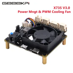 GeeekPi Raspberry Pi X735 V3.0 Power Management Board with PWM Fan Cooler Safe Shutdown for Raspberry Pi 4B/3B+/3B/2B