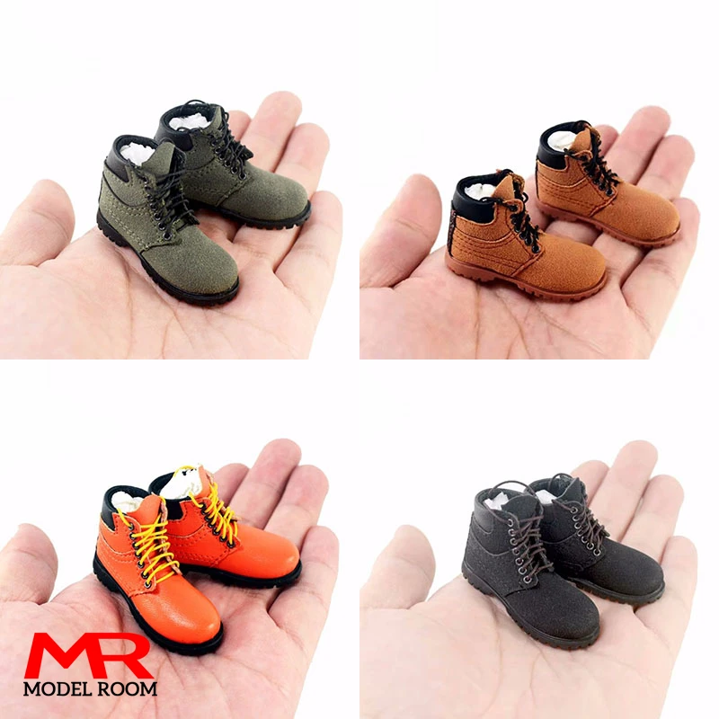 SUPER FANS 1/6 Scale Male Hiking Boots Solid Shoes Model Fit 12'' Soldier Detachable Feet Action Figure Body Dolls