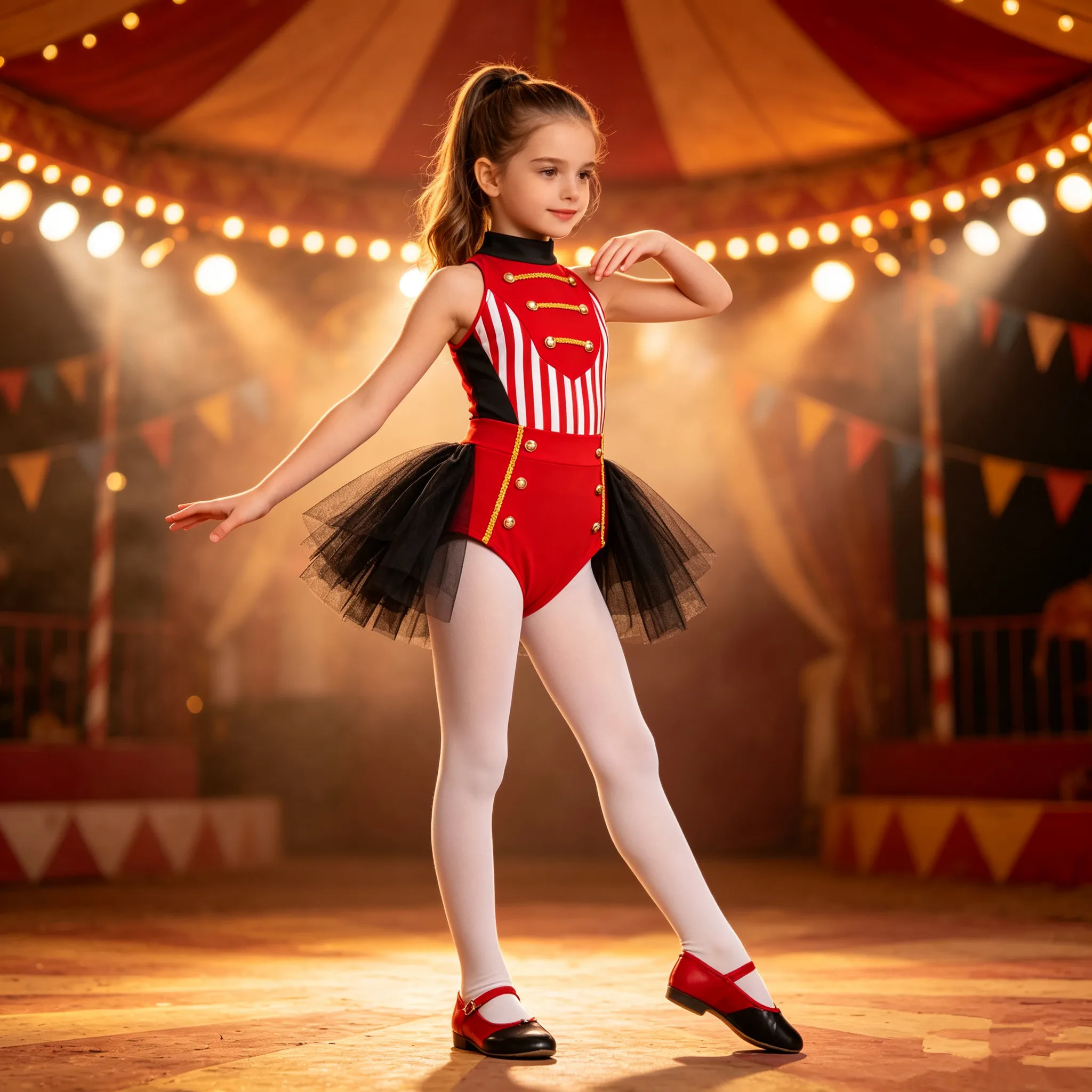 Girls Halloween Carnival Circus Ringmaster Heart Queen Clown Cosplay Performance Costume Ballet Dance Skating Gymnastics Leotard