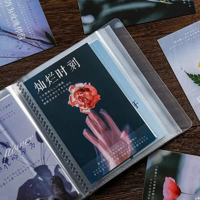 40pcs/book A6 Storage Booklet Simple Large-Capacity Waterproof Photo Storage Book High Quality PP Material