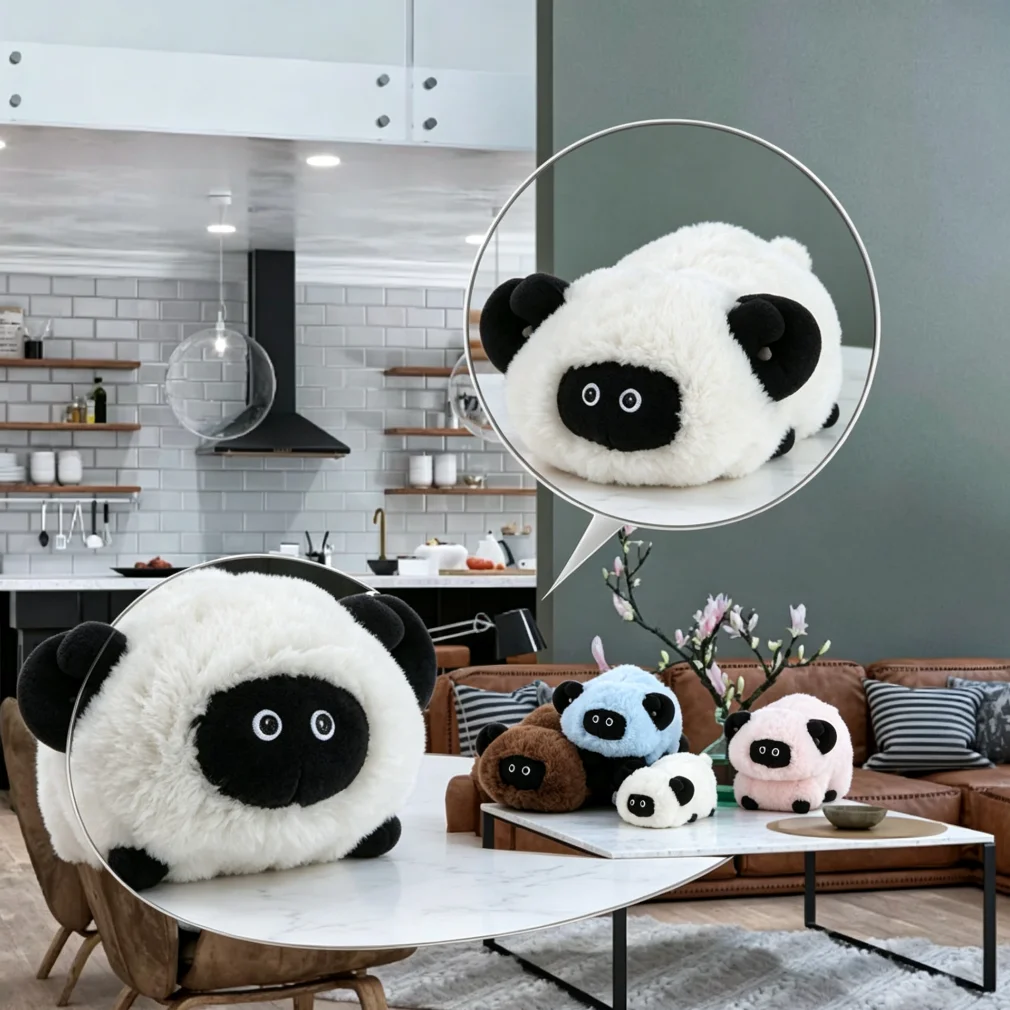 Funny Soft Cute HighQuality Lamb Pillow Cushion NonSlipBottom MachineWashable HomeDecor Gift for Office Bed Sofa LivingRoom