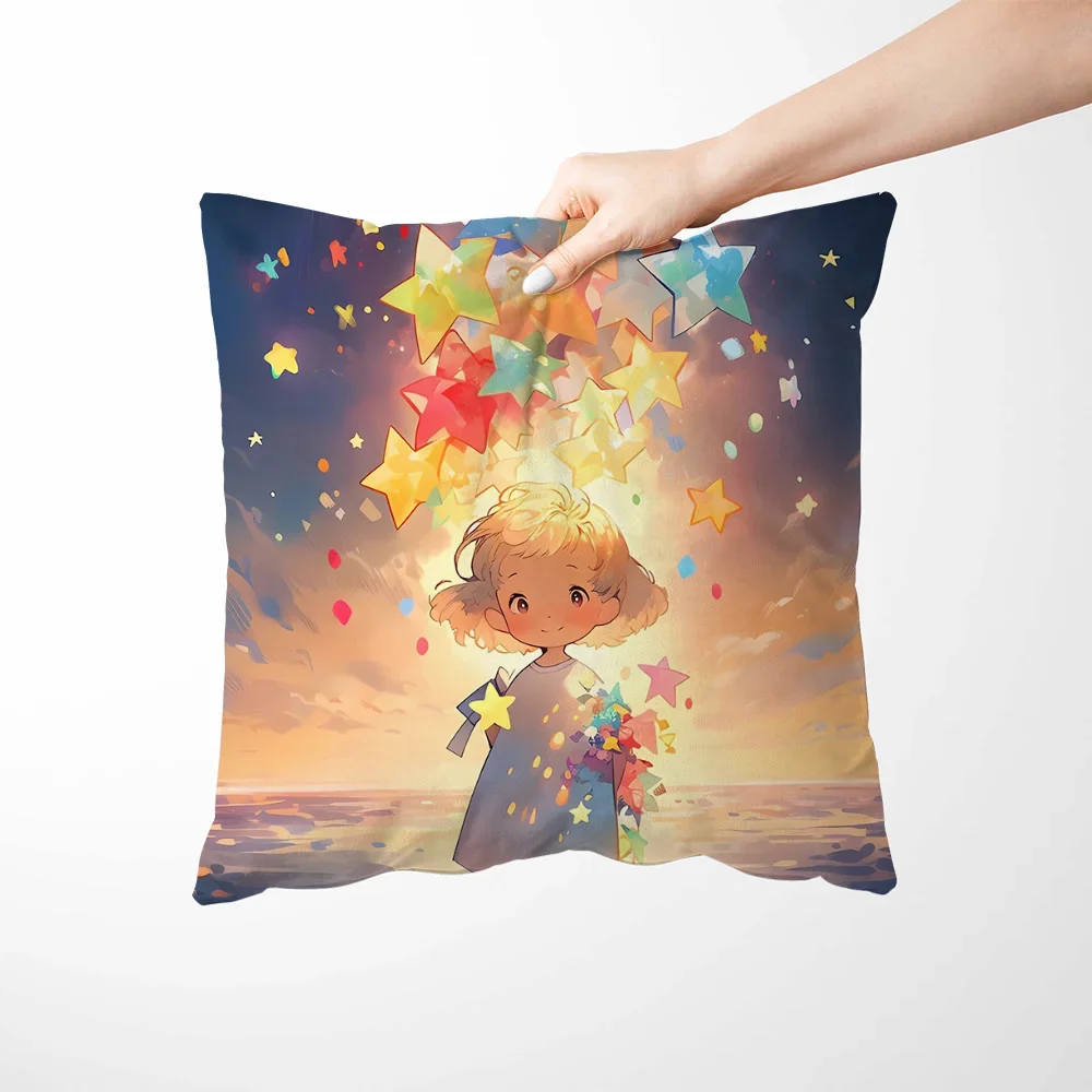 

Covers for Decorative Cushions Cover 45x45 S-Star Girl Sofa Pillow Home Decor Pillowcase 60 X60 Car Decoration Bed Pillowcases