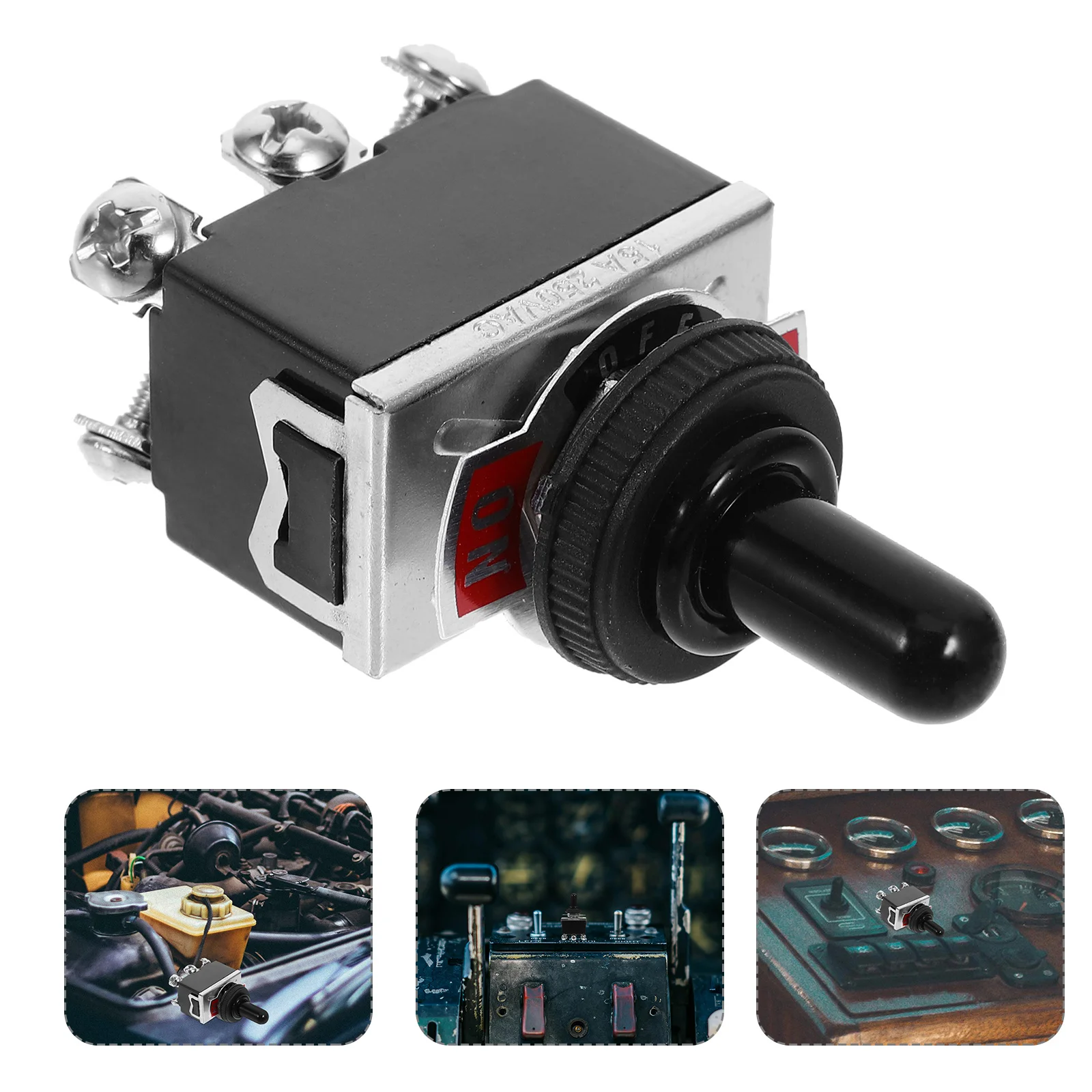 

203A Heavy Duty Toggle Switch 12V Water Resistant on Off on Flick Type Dpdt for Automotive Dash 3 Position Toggle Use