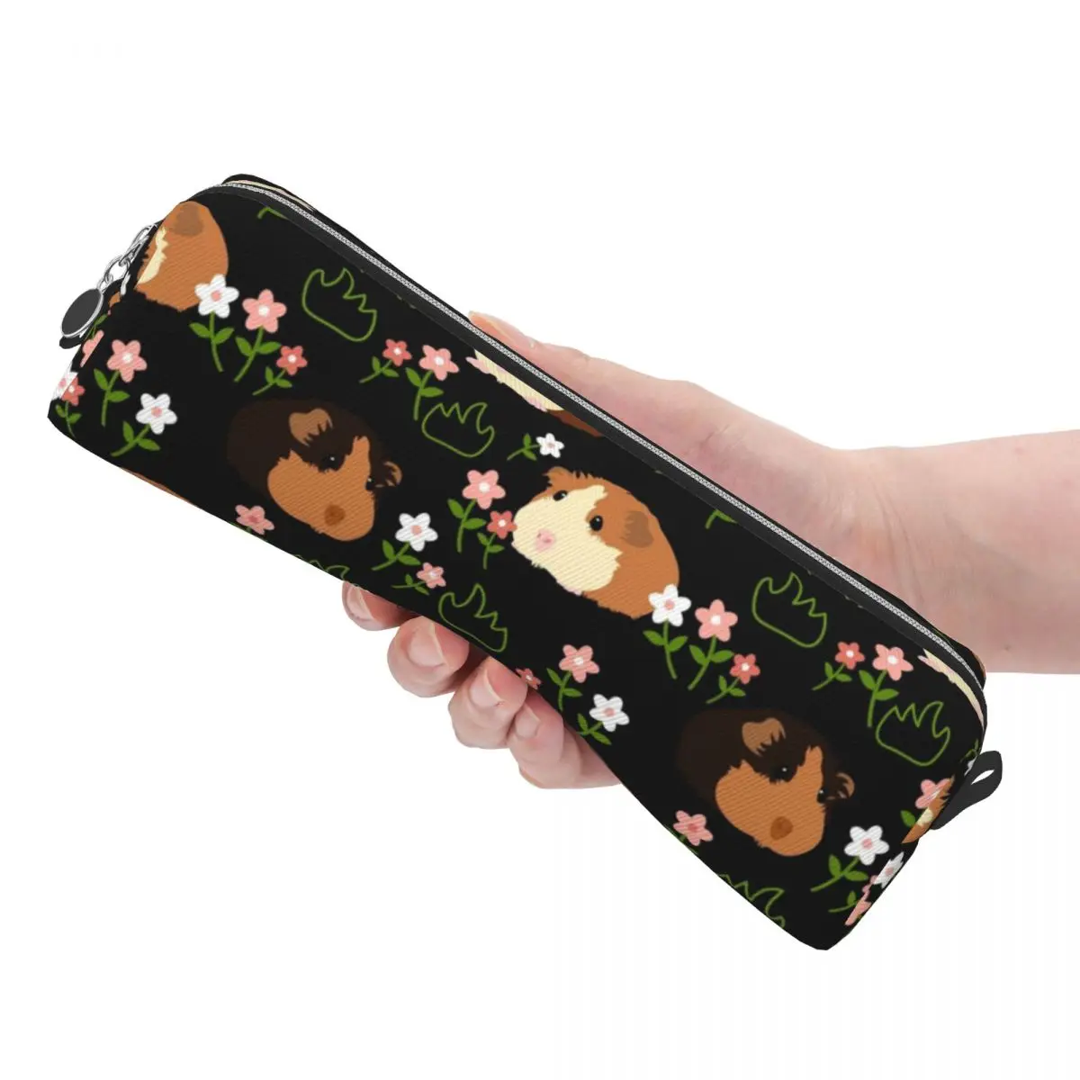 لطيف خنزير غينيا الزهور الحيوان مقلمة أكياس القلم الموضة للطلاب سعة كبيرة الطلاب مدرسة التجميل pencelcases