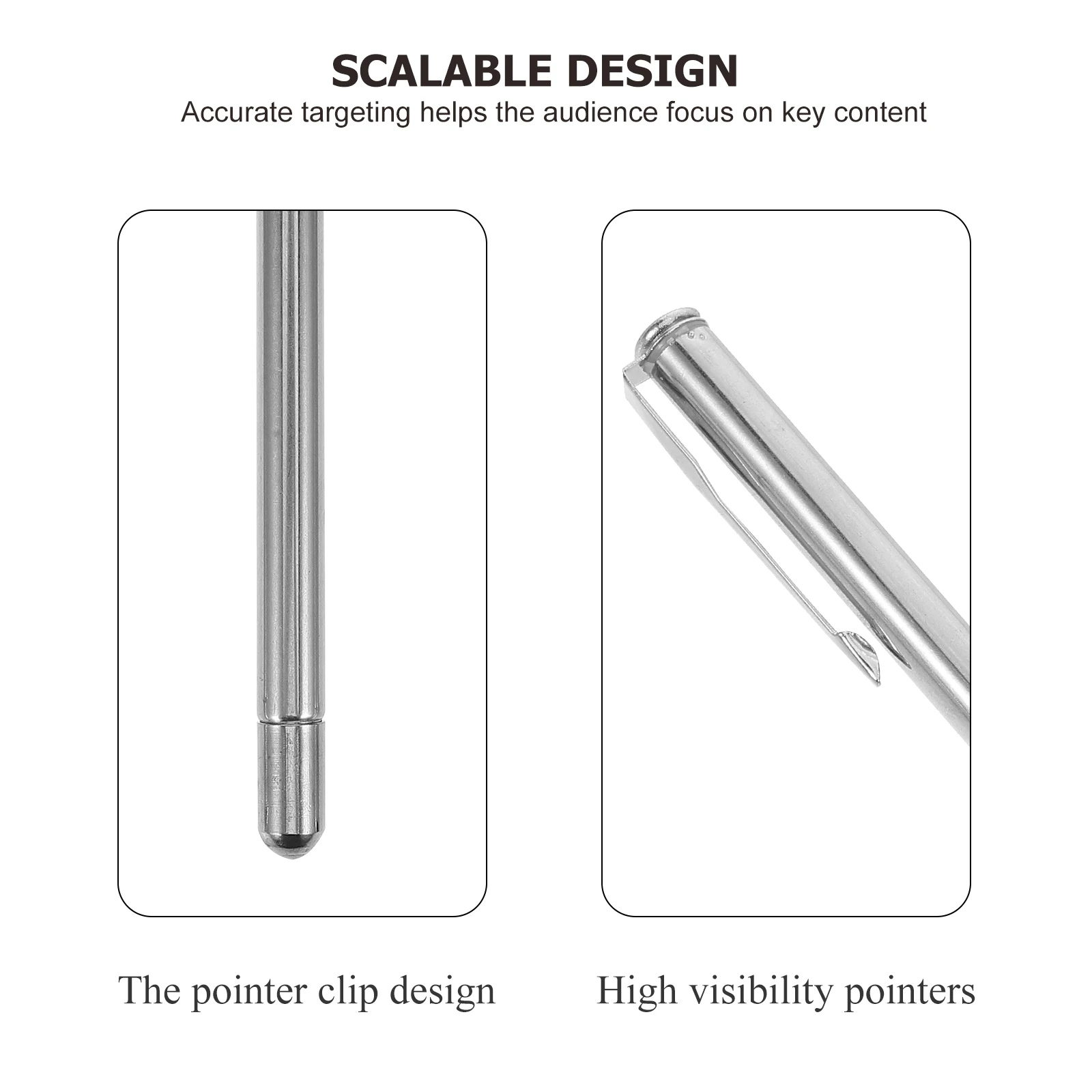 5Pcs Retractable Classroom Pointer Handheld stick for Teachers Presentations Training Workshops High Visibility